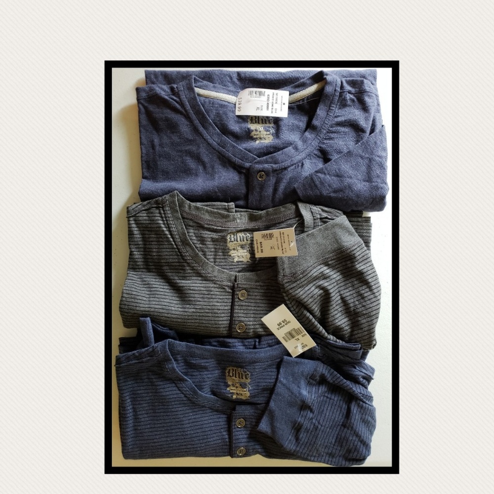 Blue Pronto Uomo Men's pullover cotton shirts New
